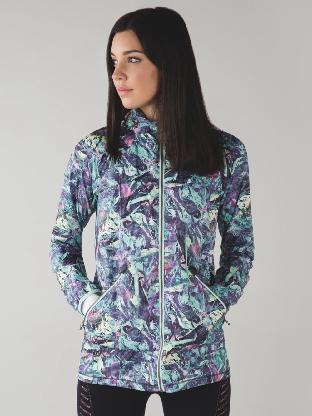 Lululemon Miss Misty Jacket II Women’s 8 Iridescent Multicolor Lightweight Rain